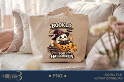 Booked for Halloween PNG, Cute Ghost Reading Spell Book Desi Product Image 5