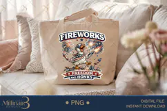Fireworks Freedom and Honks PNG, Funny Patriotic Goose Subli Product Image 5