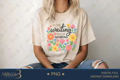 In the Waiting God is Working PNG |Christian Floral PNG Product Image 5