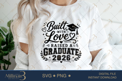 Built with Love Raised a Graduate 2026 SVG PNG, Proud Mom Gr Product Image 5