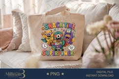 Snack Time Is My Superpower PNG, Funny Teacher Design with C Product Image 5