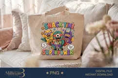 Snack Time Is My Superpower PNG, Funny Teacher Design with C Product Image 5
