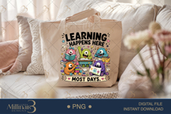 Learning Happens Here Most Days PNG, Funny Teacher Monster Product Image 5