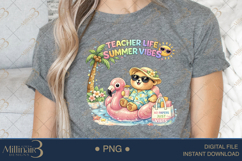 Teacher Life Summer Vibes PNG Funny Teacher Summer Clipart | Product Image 5