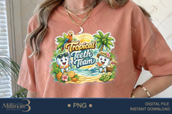 Tropical Teeth Team PNG, Summer Dental Team Sublimation Desi Product Image 5