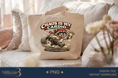 Funny Chaos Is My Cardio PNG, Raccoon Sublimation Design, Fu Product Image 5