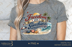 Freedom and Sunshine PNG, Patriotic Summer Sublimation Desig Product Image 3