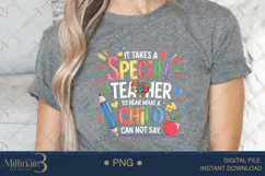 It Takes A Special Teacher PNG| Puzzle Piece Autism Awarenes Product Image 5