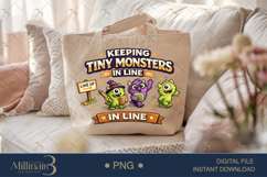 Keeping Tiny Monsters In Line PNG, Funny Halloween Teacher D Product Image 5