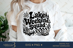 Lake Weekend Squad SVG PNG, Funny Lake Vacation Shirt Design Product Image 5