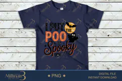 I Put the POO in Spooky PNG |Funny Halloween Humor Design Product Image 5