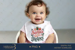 Santa’s Little Helper PNG | Cute Christmas Sublimation Desig Product Image 5