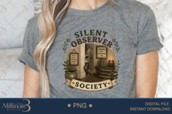 Silent Observer Society PNG, Introvert Cat Sublimation Desig Product Image 5