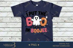 I Put The Boo in Boojee PNG |Cute Halloween Ghost Design Product Image 5