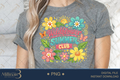 Wildflower Summer Club PNG, Watercolor Floral Summer Design, Product Image 5