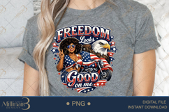 Freedom Looks Good on Me PNG, Patriotic Sublimation Design, Product Image 5