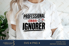 Professional Email Ignorer SVG PNG, Funny Work Quote Digital Product Image 5