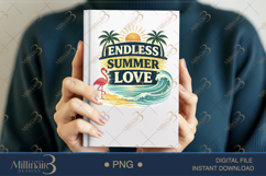 Endless Summer Love PNG Vintage Beach Quote Design, Tropical Product Image 5