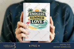Endless Summer Love PNG Vintage Beach Quote Design, Tropical Product Image 5