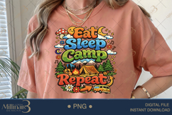Eat Sleep Camp Repeat PNG, Camping Sublimation Design, Tent Product Image 5
