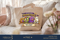 Managing Monsters One Lesson At A Time PNG, Funny Halloween Product Image 5