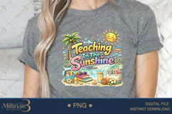 Teaching In The Sunshine PNG Funny Teacher Summer Clipart | Product Image 5