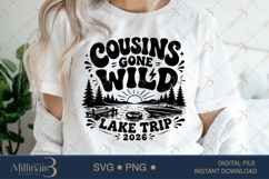 Cousins Gone Wild Lake Trip 2026 SVG PNG, Funny Family Reuni Product Image 5