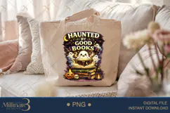Haunted by Good Books PNG, Cute Halloween Book Lover Design Product Image 5