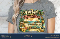 Parked in Paradise PNG, Tropical RV Camping Sublimation Desi Product Image 4