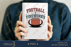 Football and Fireworks PNG | 4th of July Game Day Clipart Product Image 5