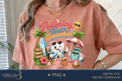 Polishing Teeth Summer Mode PNG, Cute Dental Assistant Summe Product Image 5