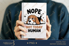 Nope Not Today Human PNG | Lazy Beagle Dog Clipart Product Image 5