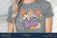 Mama In Full Bloom PNG, Watercolor Floral Motherhood Design Product Image 5