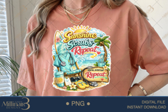 Sunshine Scrubs Repeat PNG, Dental Assistant Summer Sublimat Product Image 5