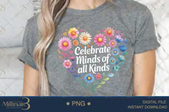 Celebrate Minds of All Kinds PNG | Puzzle Piece Autism Aware Product Image 5