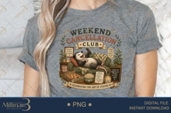Weekend Cancellation Club PNG, Funny Possum Homebody Sublima Product Image 5
