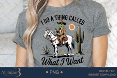 I Do A Thing Called What I Want PNG Cowboy Frog on Horse Cli Product Image 5