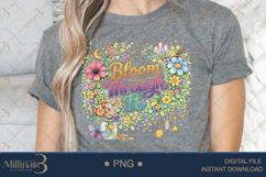 Bloom Through It PNG Watercolor Floral Wreath Design, Boho C Product Image 5