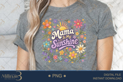 Mama Is My Sunshine PNG, Watercolor Floral Kids Design, Cute Product Image 5