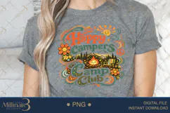 Happy Campers Club PNG, Retro Camping Sublimation Design, Ca Product Image 5