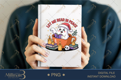 Let Me Read in Peace Ghost PNG | Cute Christmas Clipart Product Image 5