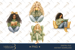 Booklover Springtime Clipart Product Image 1