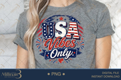 USA Vibes Only PNG, Patriotic Fourth of July Sublimation Des Product Image 5