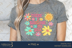 There Is Sunshine In My Soul PNG, Watercolor Floral Quote De Product Image 5
