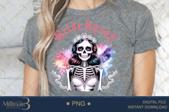 Bride Squad Skeleton Halloween PNG | Spooky Bridal Party Gra Product Image 5