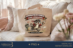 Unsupervised and Thriving PNG, Funny Raccoon Digital Design, Product Image 5