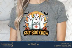 Spooky ENT Boo Crew PNG |Funny Nurse Sublimation Product Image 5