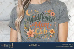 Wildflower Mom Club PNG, Retro Floral Mama Design, Boho Wild Product Image 5
