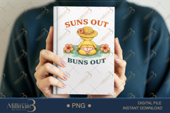 Suns Out Buns Out PNG Funny Summer Duck Clipart | Cute Beach Product Image 5