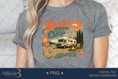 Wander Often Camp Always PNG, Retro Camping Sublimation Desi Product Image 5